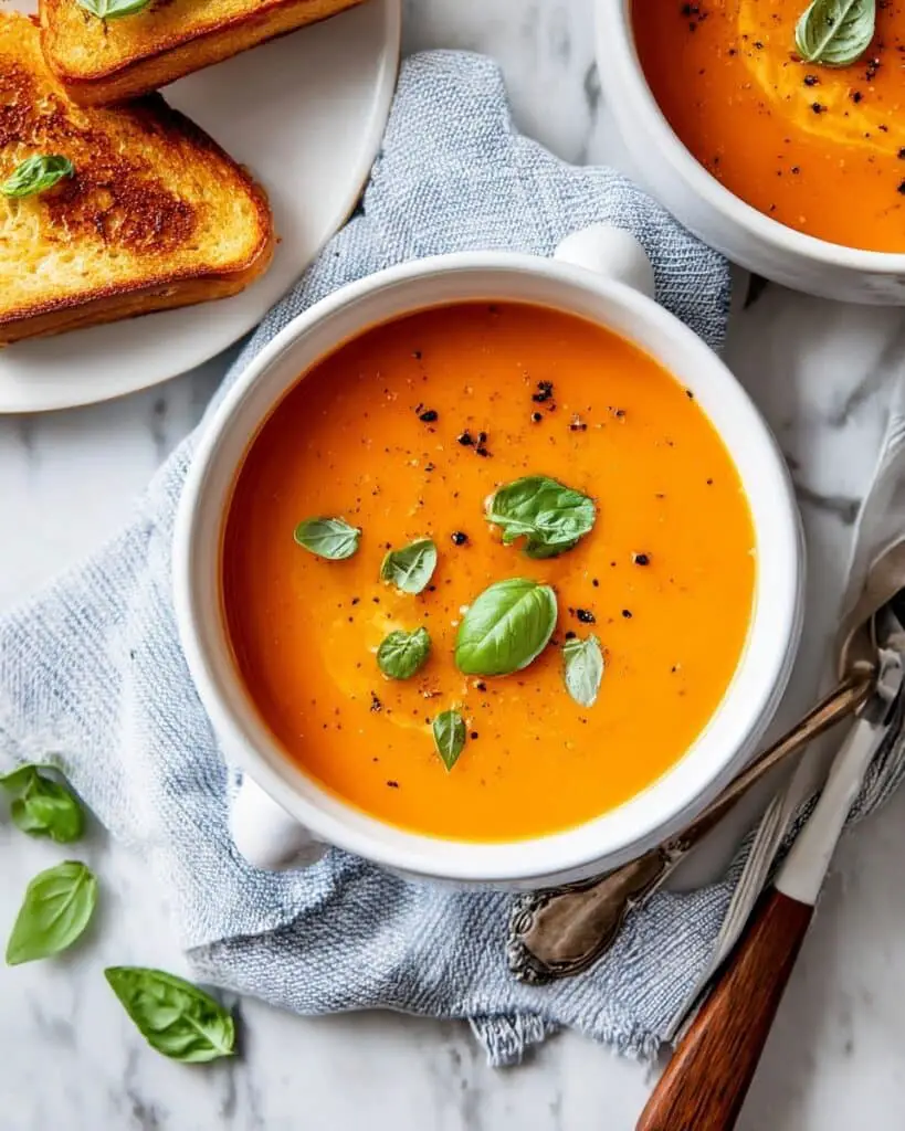 Middle-of-Winter Creamy Tomato Soup (Canned Tomatoes) Recipe