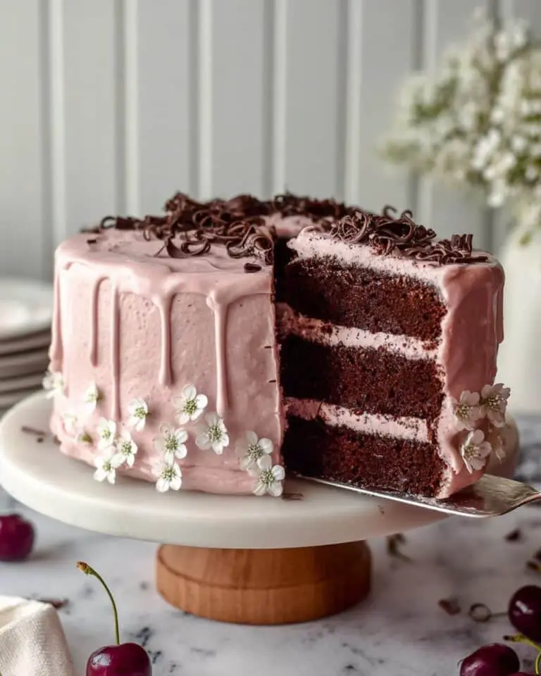 Easy Chocolate Cherry Cake (Four-Layer One-Bowl Dessert) Recipe
