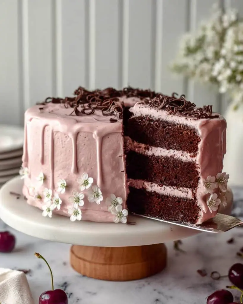 Easy Chocolate Cherry Cake (Four-Layer One-Bowl Dessert) Recipe