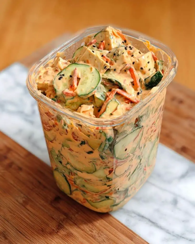 Creamy Asian Cucumber Salad Bowl Recipe