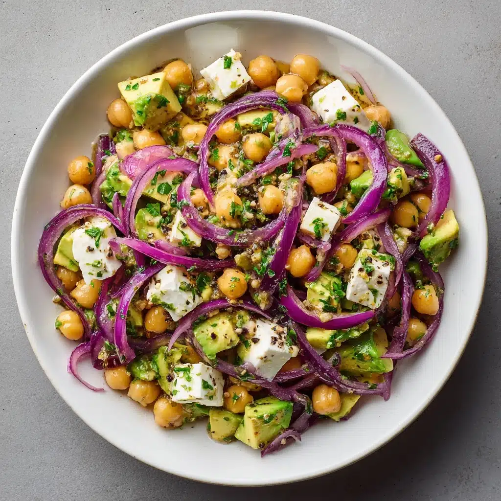 Chickpea Feta Avocado Salad Recipe - Recipe Image