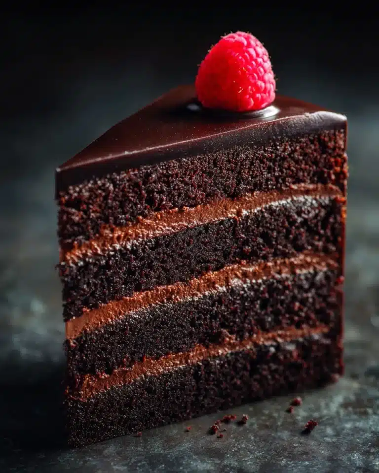 Dark Chocolate Mousse Cake Recipe