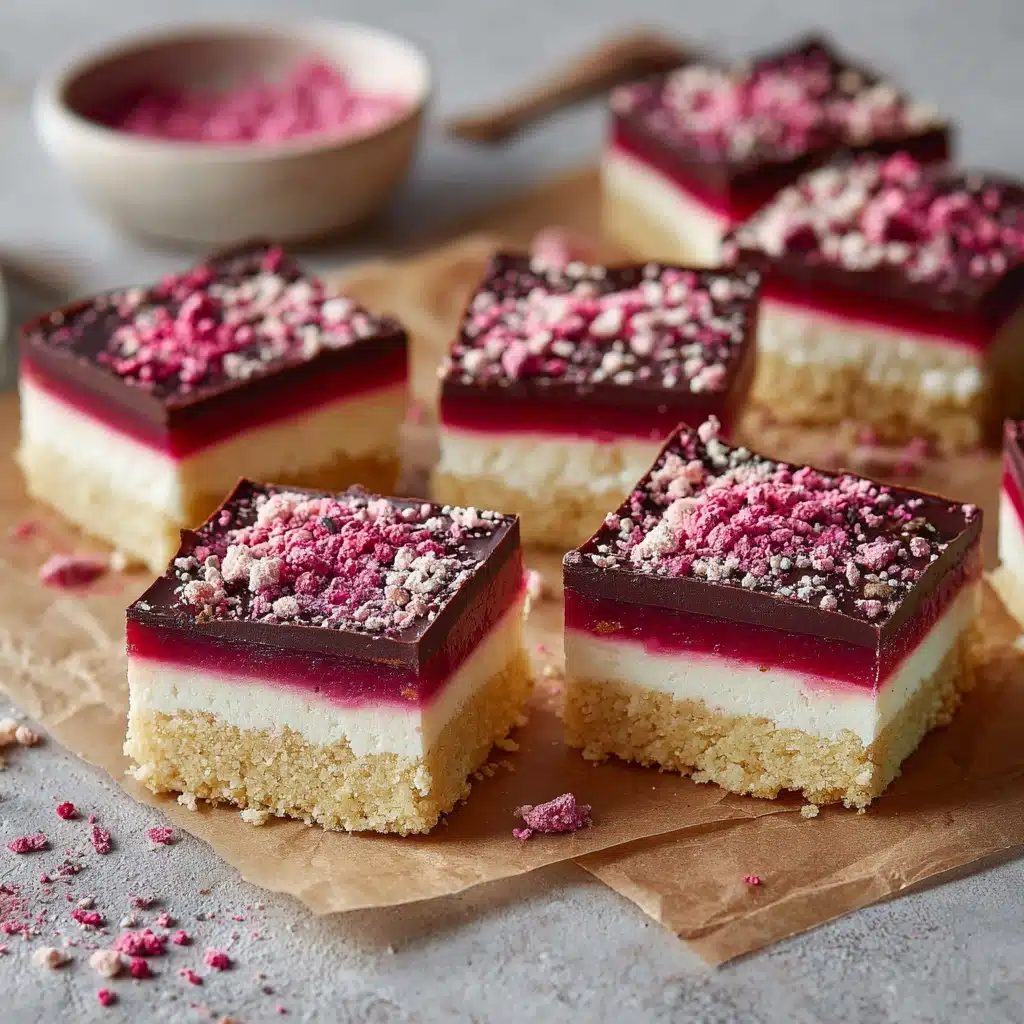Raspberry Caramel Millionaires Shortbread Recipe 4 Raspberry Caramel Millionaires Shortbread Recipe - Recipe Image
