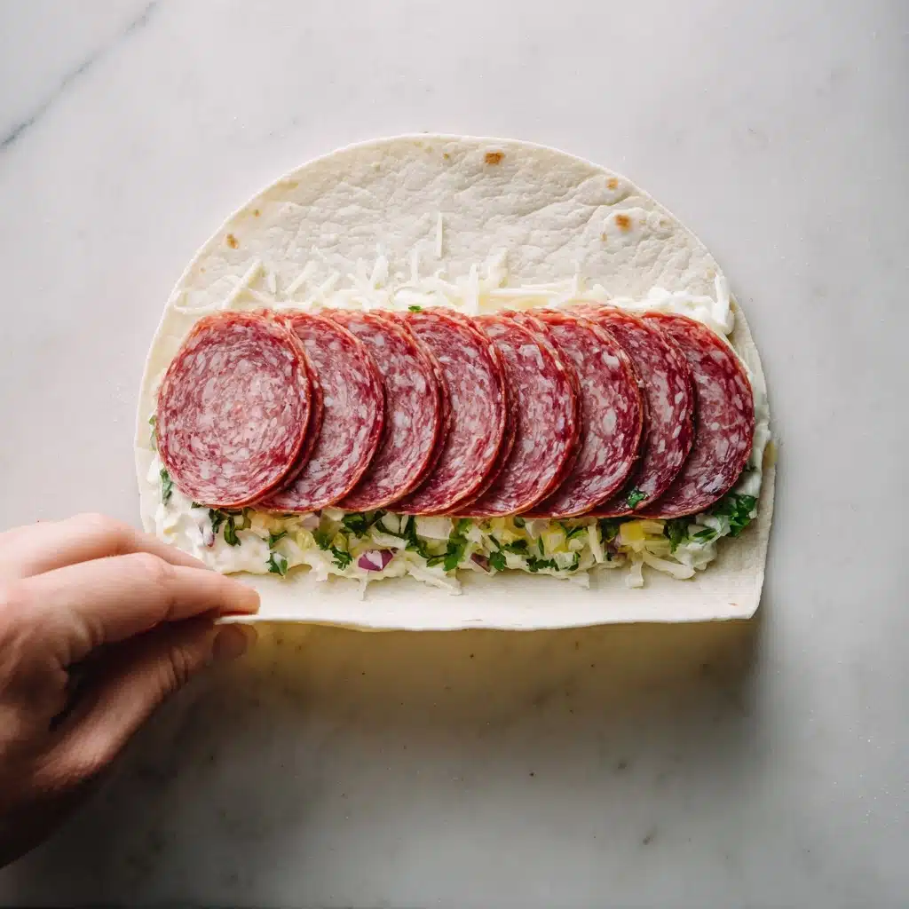 Salami Roll Ups Recipe 5 Salami Roll Ups Recipe - Recipe Image