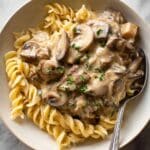Creamy Beef Stroganoff with Mushrooms and Pasta Recipe