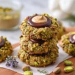 Pistachio Thumbprint Cookies with Chocolate Drizzle Recipe
