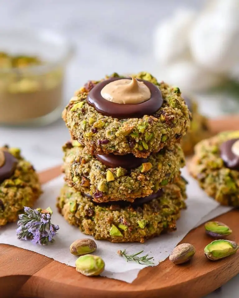 Pistachio Thumbprint Cookies with Chocolate Drizzle Recipe