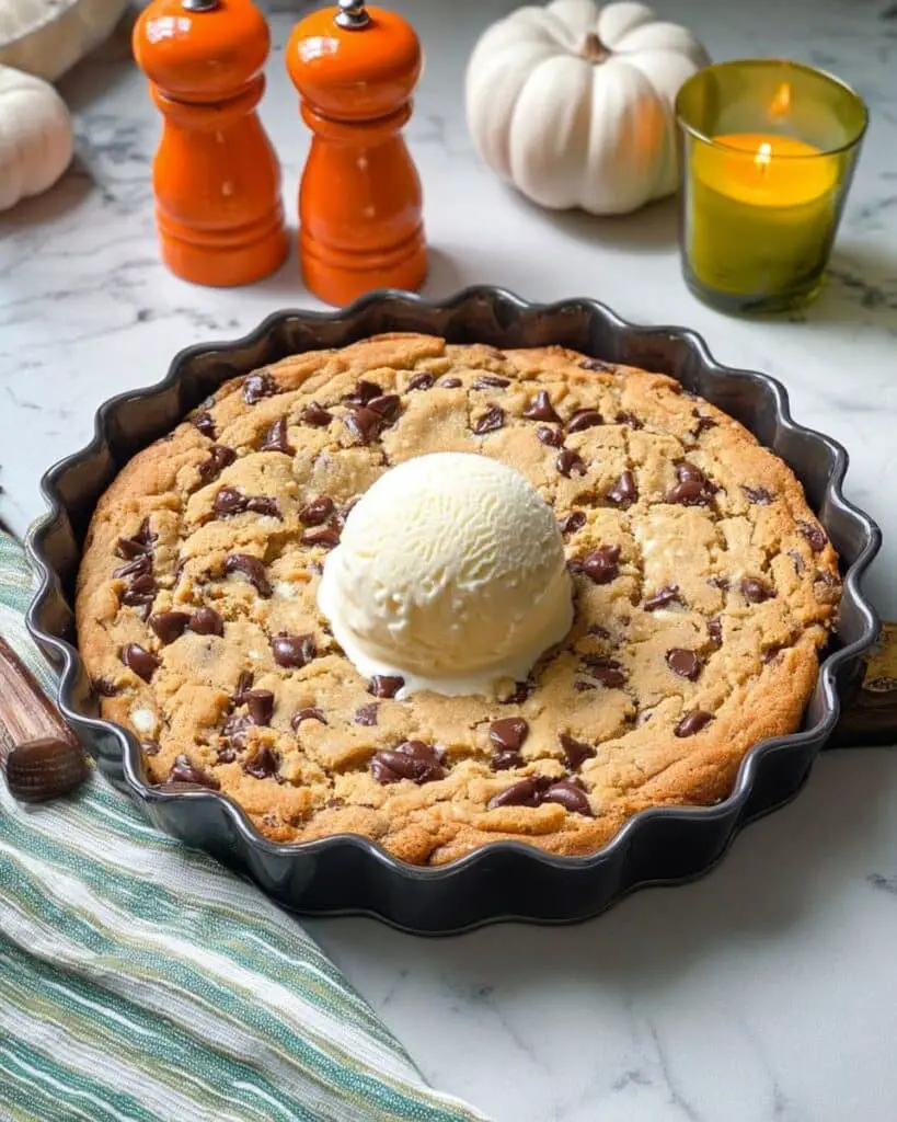 Easy Brown Butter Chocolate Chip Cookie Skillet Recipe