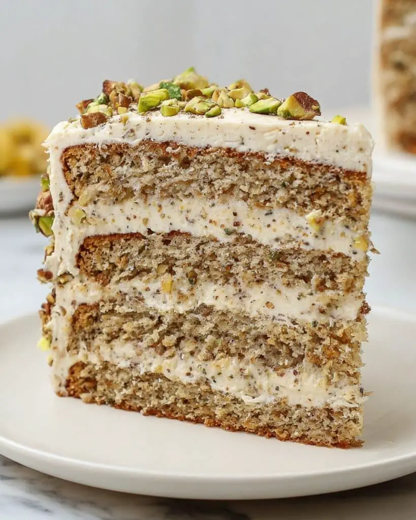 Pistachio Cake with Pistachio Buttercream Frosting Recipe