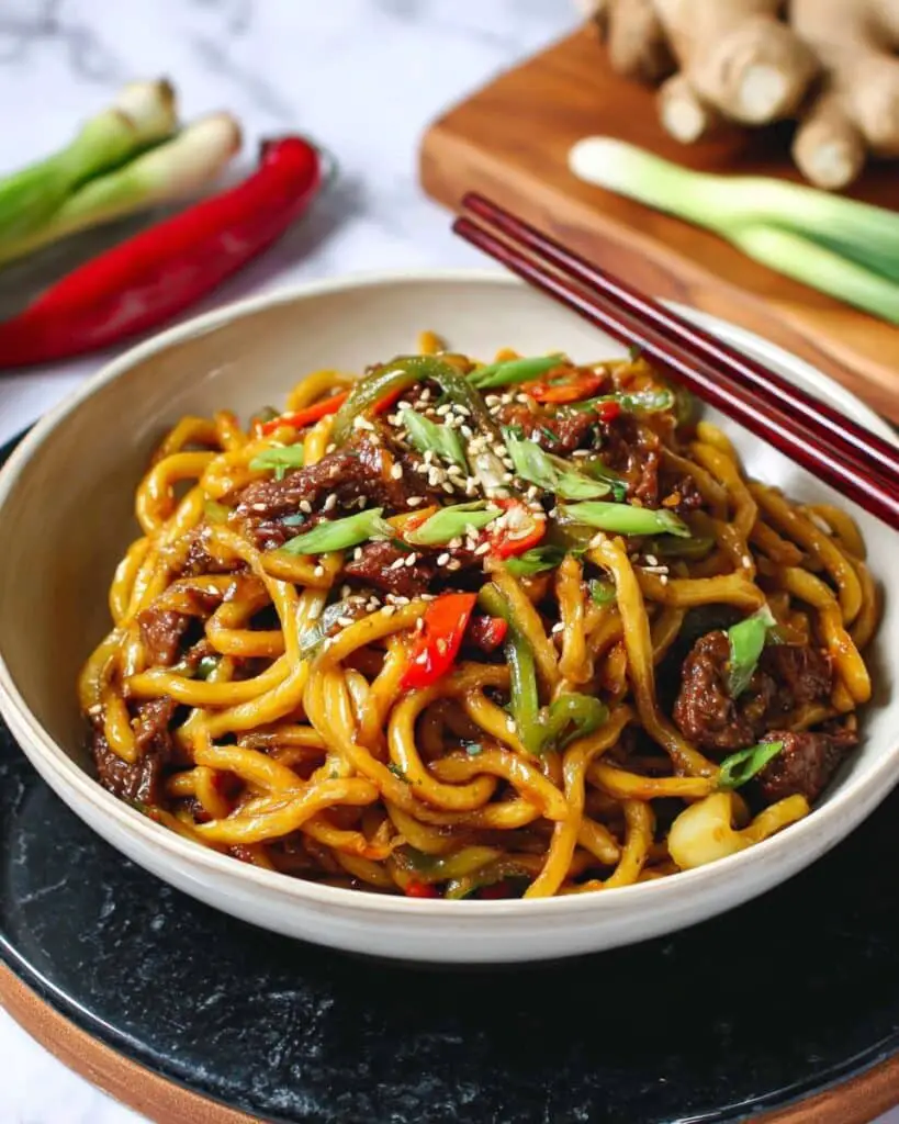 Mongolian Beef Noodles Recipe