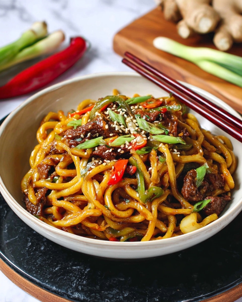 Mongolian Beef Noodles Recipe