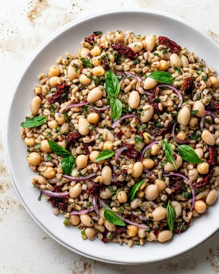 Tuscan Bean Salad with Pesto and Barley Recipe