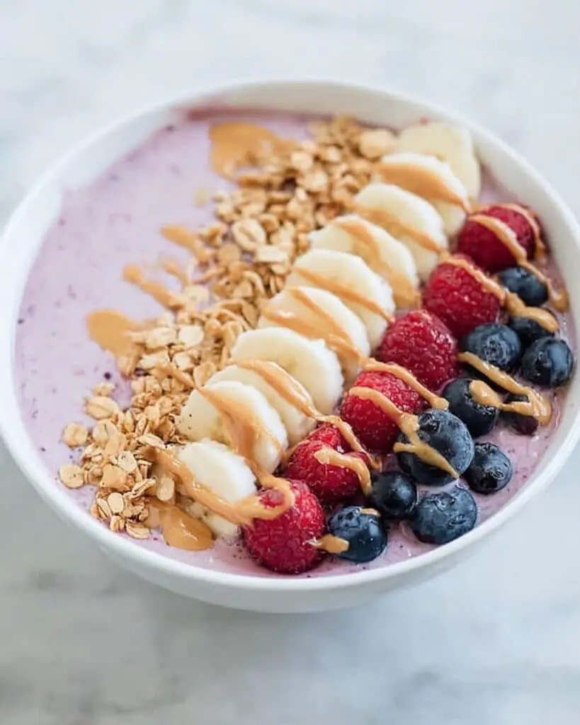 Berry Banana Protein Smoothie Bowl Recipe