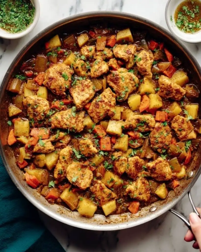 Spiced Braised Tofu with Vegetables and Herb Sauce Recipe