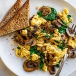 Mushroom-Spinach Scrambled Eggs Recipe