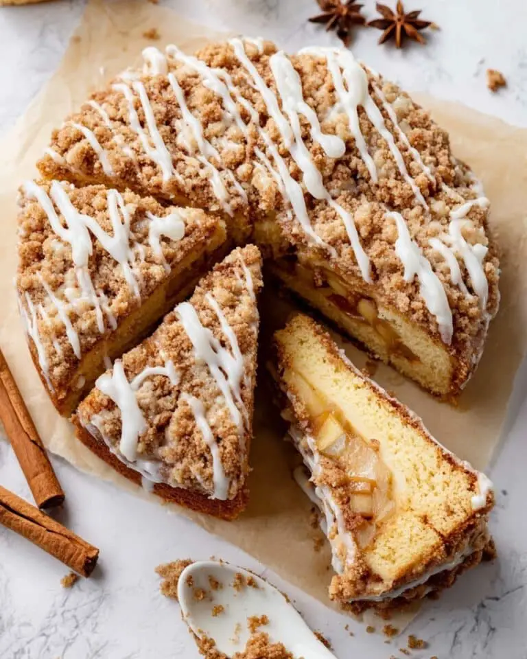 Apple Crumb Cake with Maple Glaze Recipe