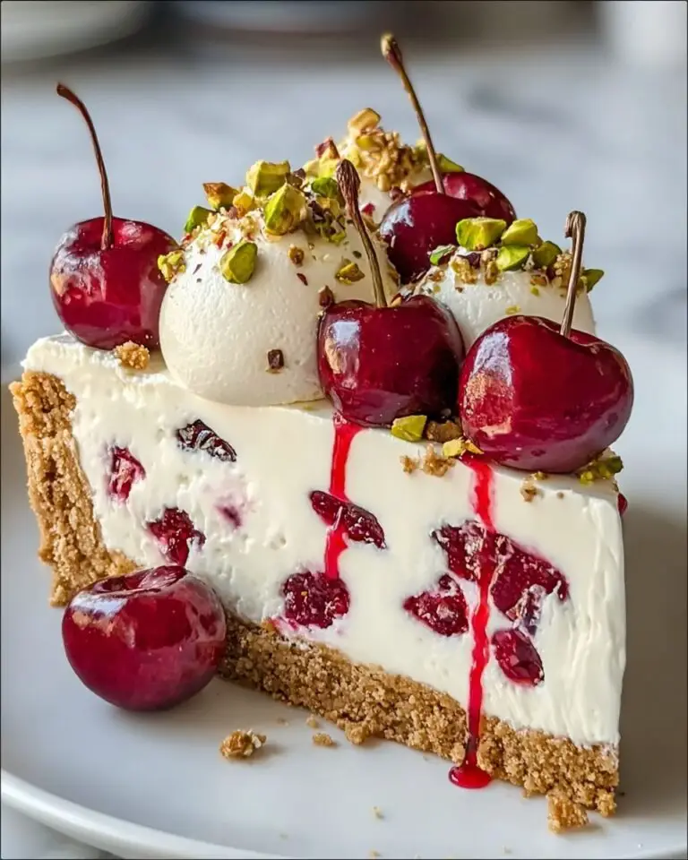 Cherry Pistachio Cheesecake Recipe