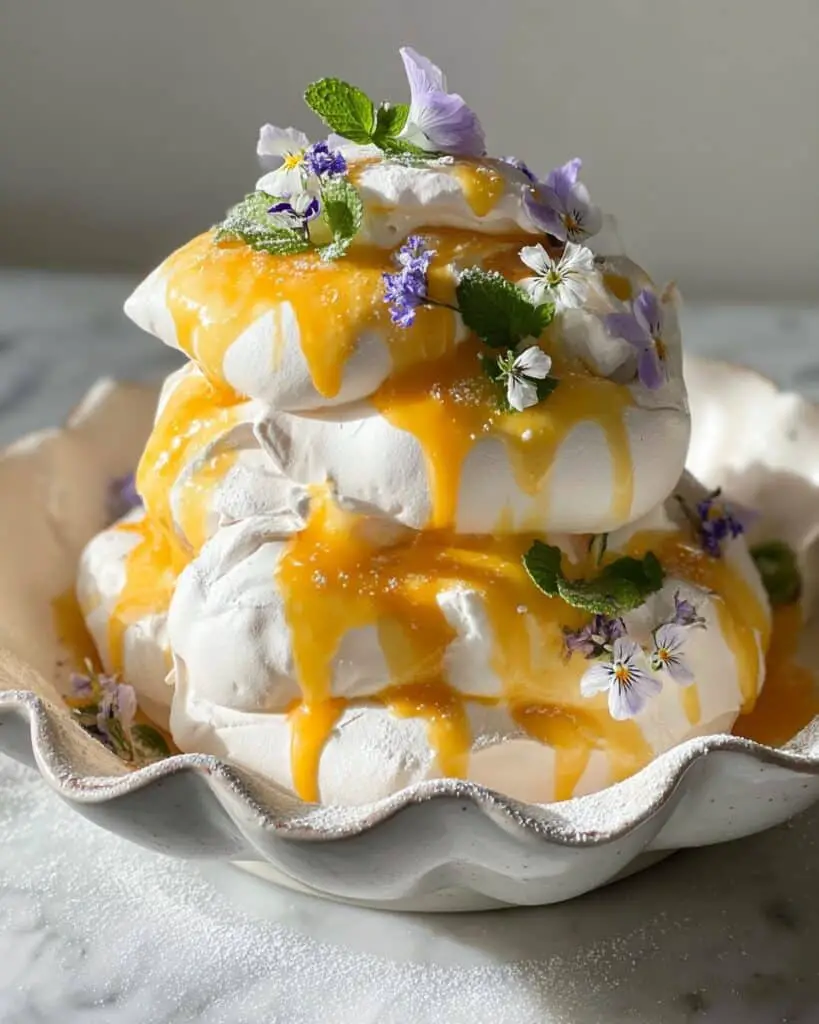 Lemon Meringue Delights with Lemon Curd, Fresh Fruit, and Whipped Cream Recipe