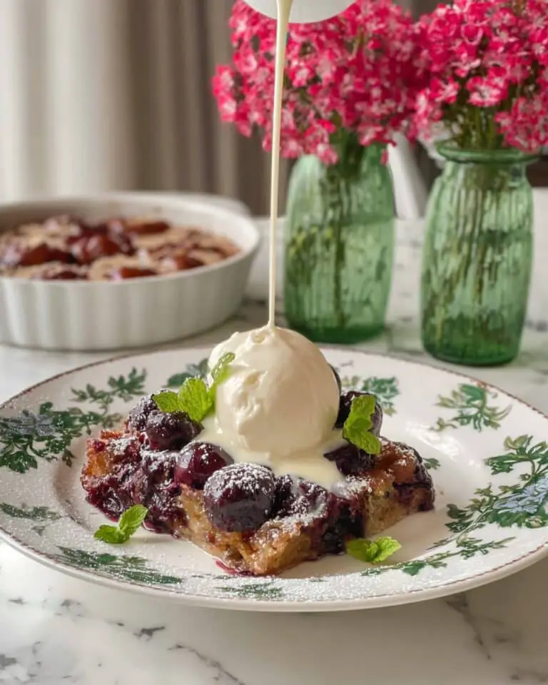 French Cherry Clafoutis with Almond and Cream Recipe