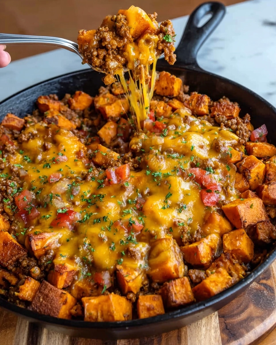 A white wire basket holds many small cubes of orange sweet potatoes, each piece coated evenly with a shiny, reddish-brown spice mix. The cubes are closely packed, showing their soft texture with some glistening oil on the surface. The basket sits on a white marbled surface, adding a clean and bright background to the warm colors of the sweet potato cubes. photo taken with an iphone --ar 4:5 --v 7