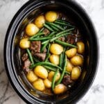 Slow Cooker Garlic Butter Beef Bites and Potatoes Recipe