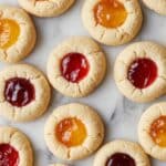 Thumbprint Cookies with Raspberry and Apricot Jam Recipe