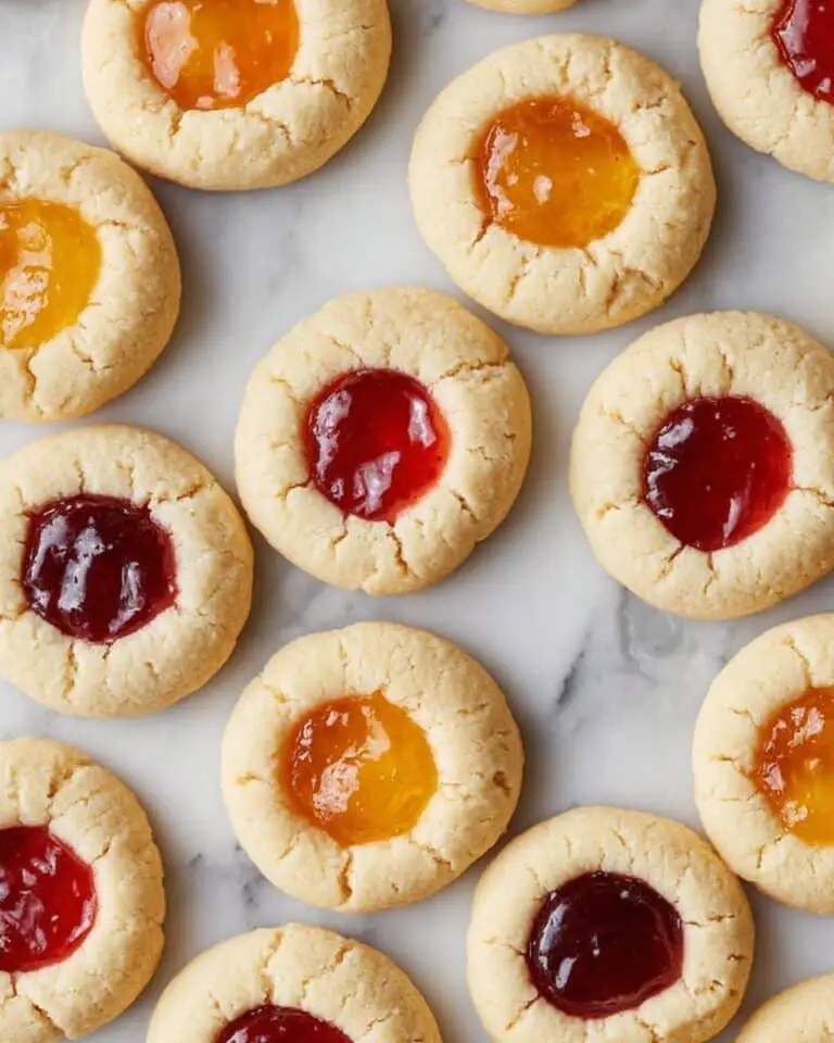 Thumbprint Cookies with Raspberry and Apricot Jam Recipe