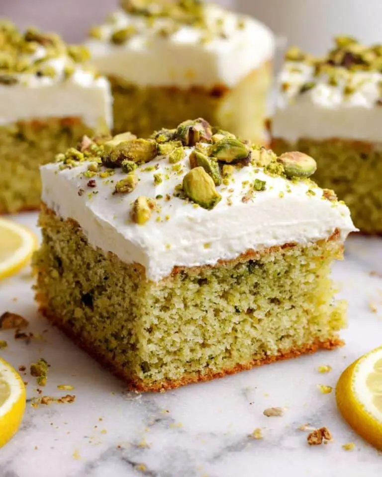 Lemon Pistachio Cake with Matcha Frosting Recipe