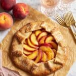 Brown Sugar Peach Puff Pastry Galette Recipe