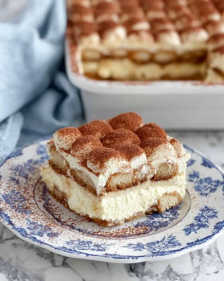Classic Italian Tiramisu with Coffee, Mascarpone, and Irish Cream Recipe