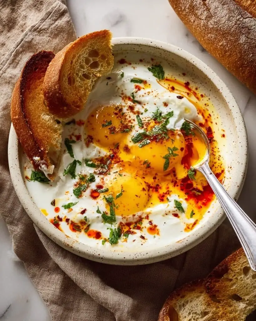 Çılbır: Turkish Eggs with Creamy Yogurt & Butter Sauce Recipe