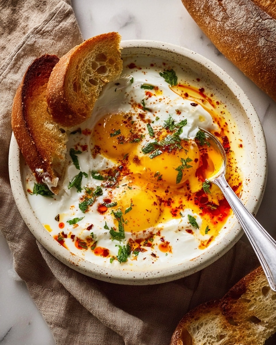 Çılbır: Turkish Eggs with Creamy Yogurt & Butter Sauce Recipe