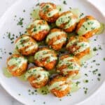 Baked Salmon Meatballs with Creamy Avocado Sauce Recipe