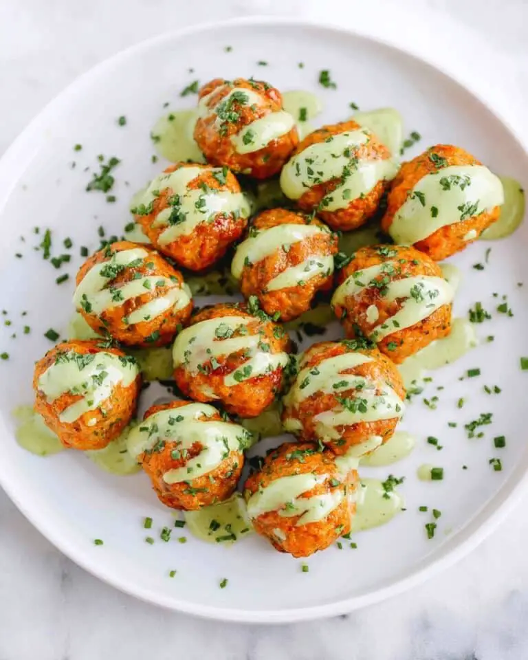 Baked Salmon Meatballs with Creamy Avocado Sauce Recipe