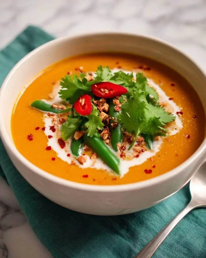 Thai Red Lentil Soup with Sugar Snap Peas Recipe