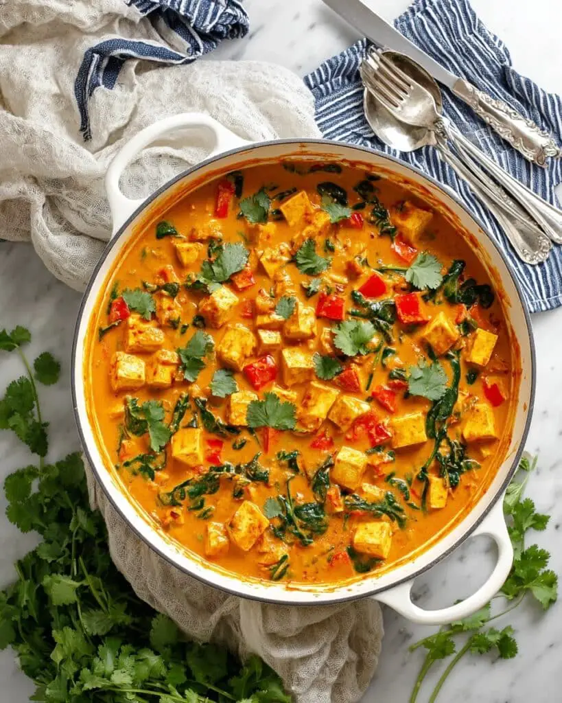 One Pan Tofu Coconut Curry Recipe