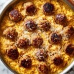 Sage Turkey Meatballs with Pumpkin Orzo Recipe
