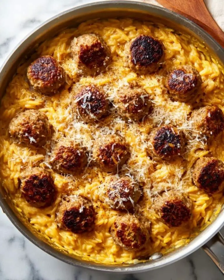 Sage Turkey Meatballs with Pumpkin Orzo Recipe