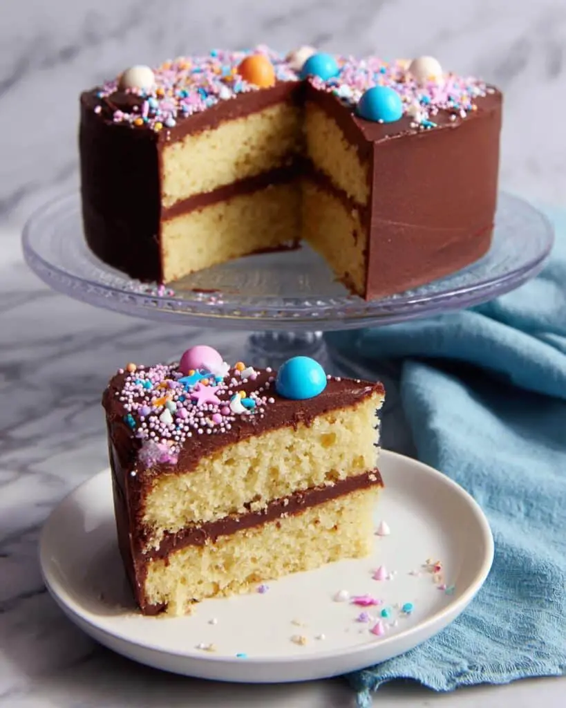 French Butter Cake with Old Fashioned Fudge Frosting Recipe