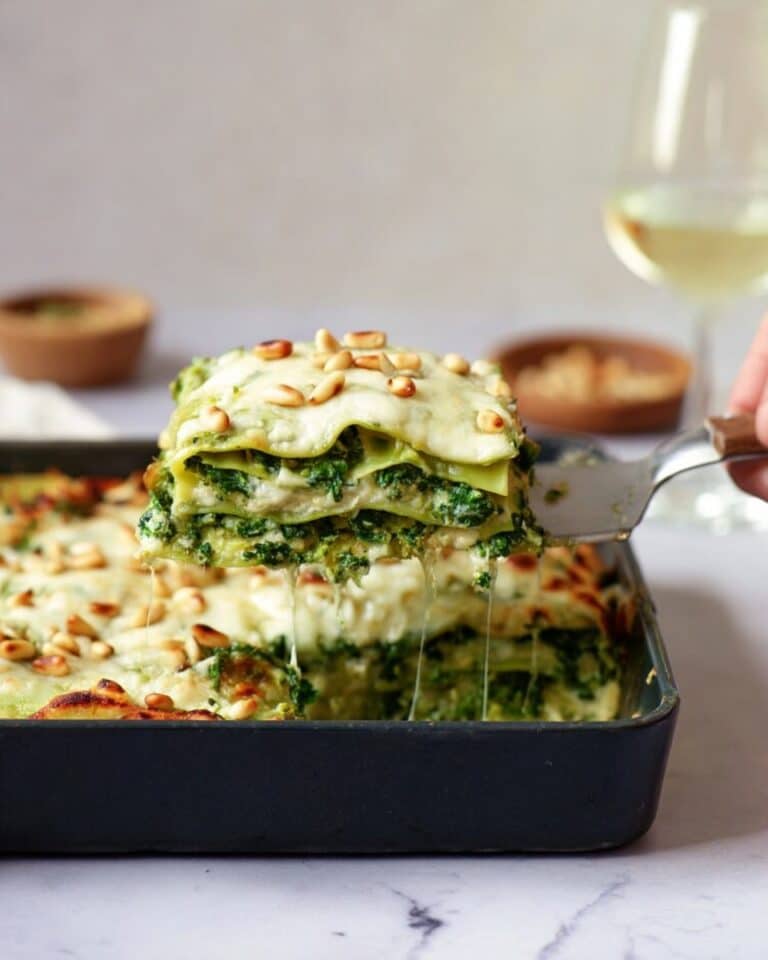 Green Goddess Lasagna with Zucchini, Spinach, and Goat Cheese Recipe