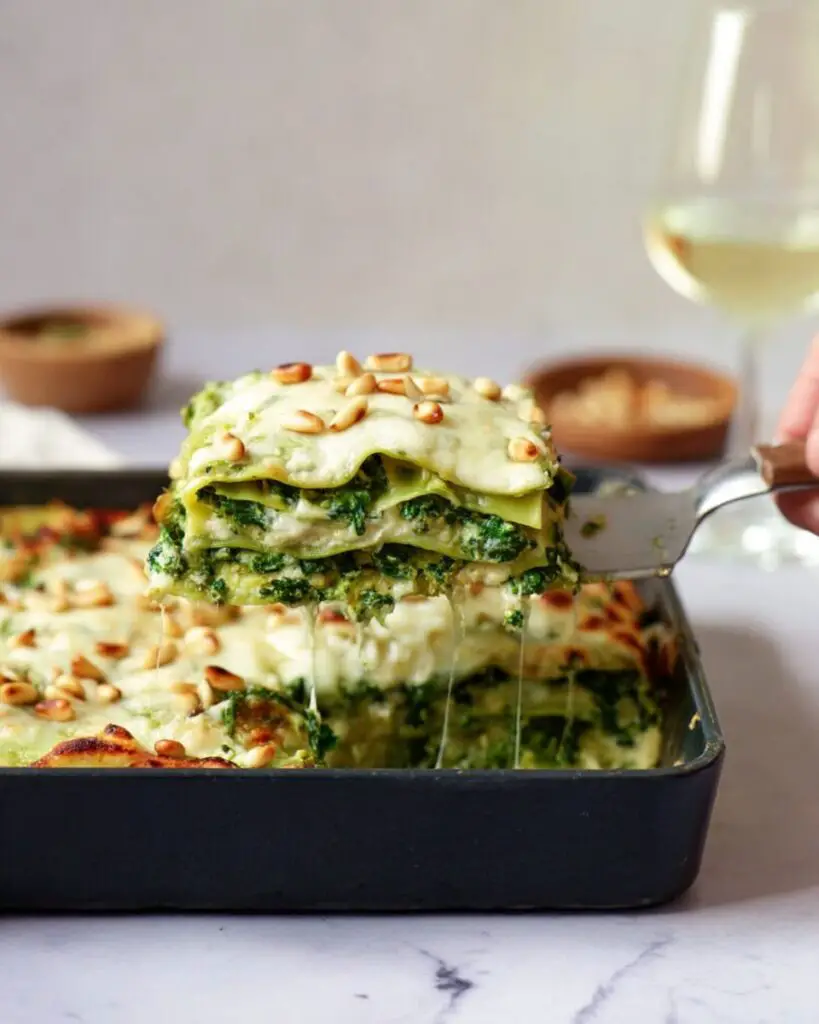 Green Goddess Lasagna with Zucchini, Spinach, and Goat Cheese Recipe