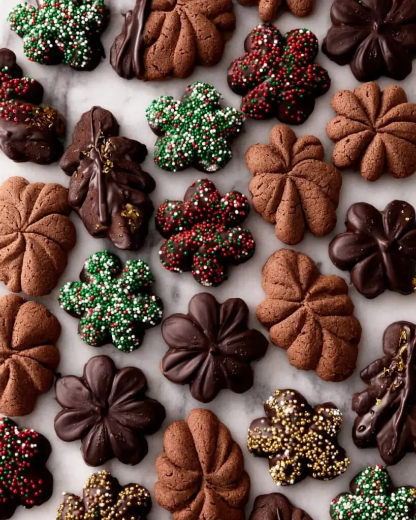 Chocolate Spritz Cookies Recipe