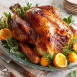 Juicy Thanksgiving Turkey with Orange and Champagne Broth Recipe