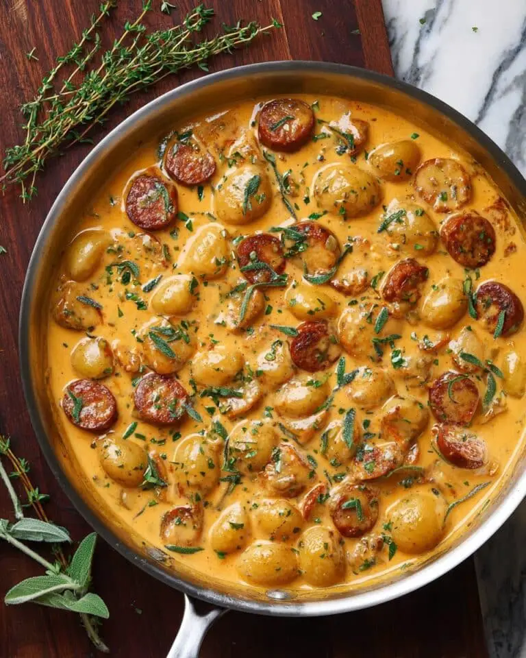 Creamy Butternut Squash Gnocchi with Sausage, Sage, and Thyme Recipe
