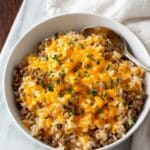 Cheesy Ground Beef and Rice Casserole Recipe
