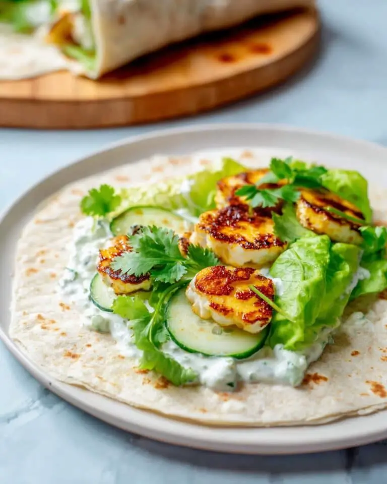 Sweet Chilli Halloumi Wrap Recipe
