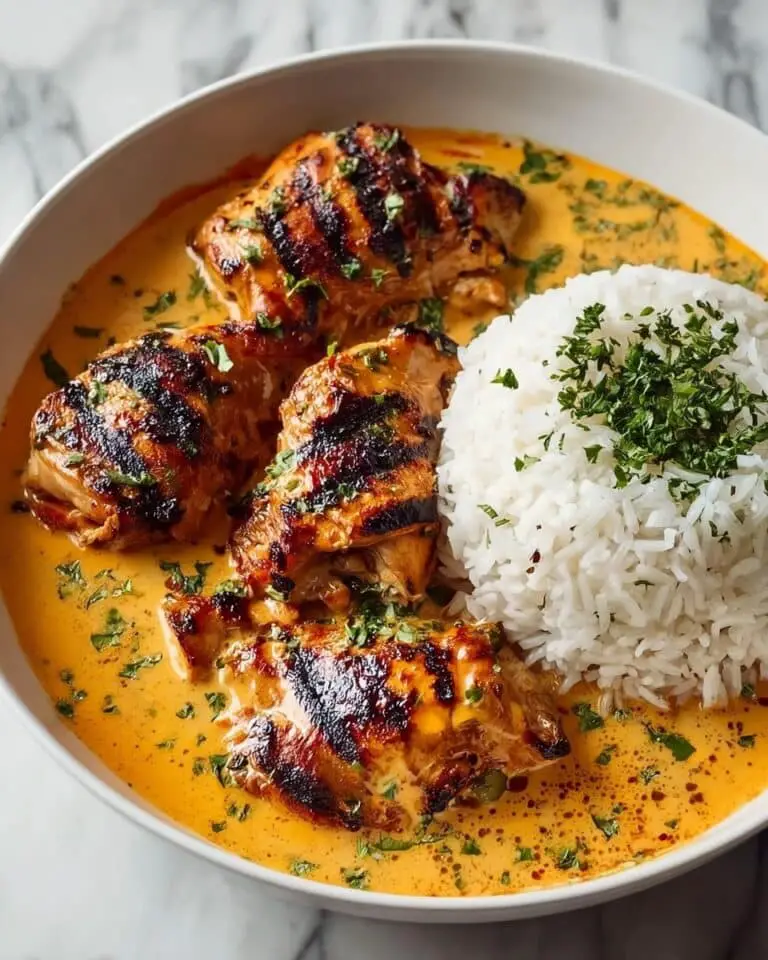 Creamy Paprika Chicken Drumsticks with Steamed Rice Recipe