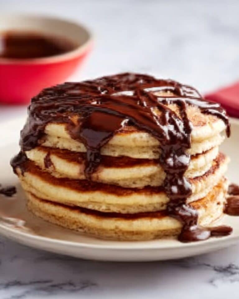 Churro Pancakes with Spicy Chocolate Sauce Recipe