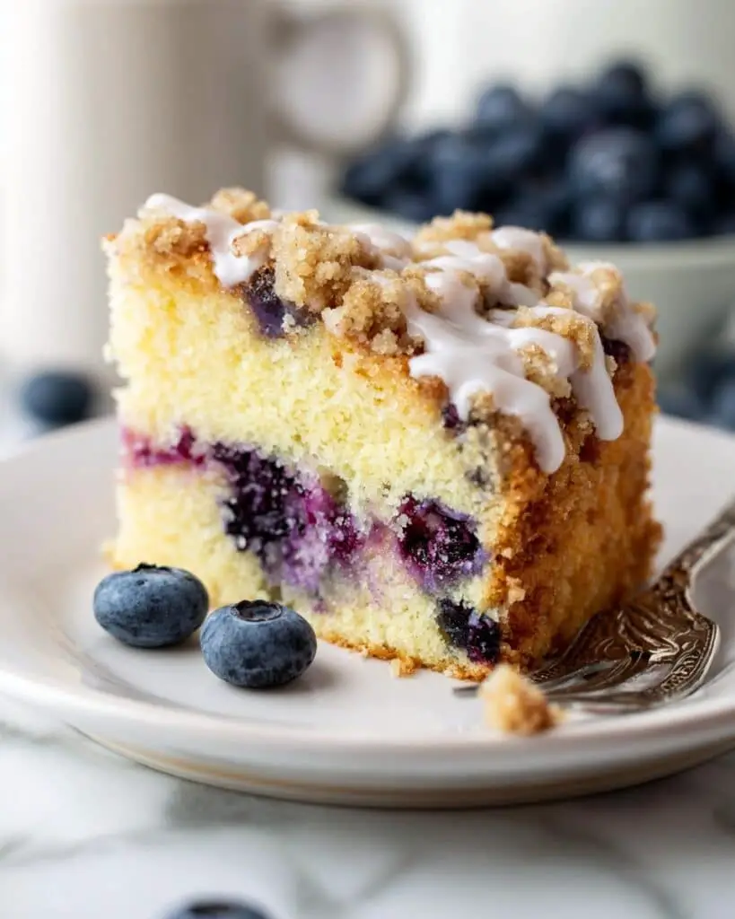 Blueberry Coffee Cake with Lemon Glaze Recipe