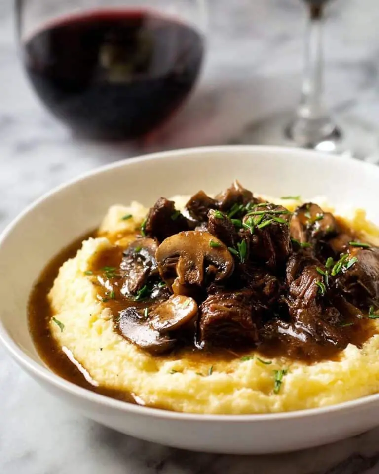 Wine Braised Short Ribs with White Cheddar Mashed Potatoes Recipe